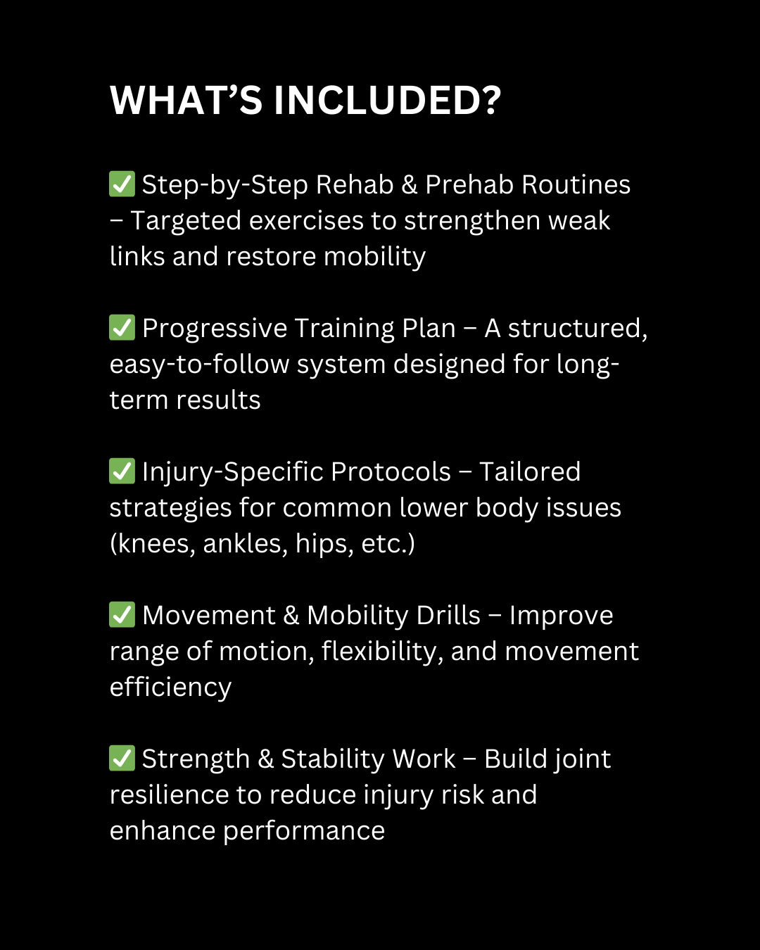 Lower Body Program