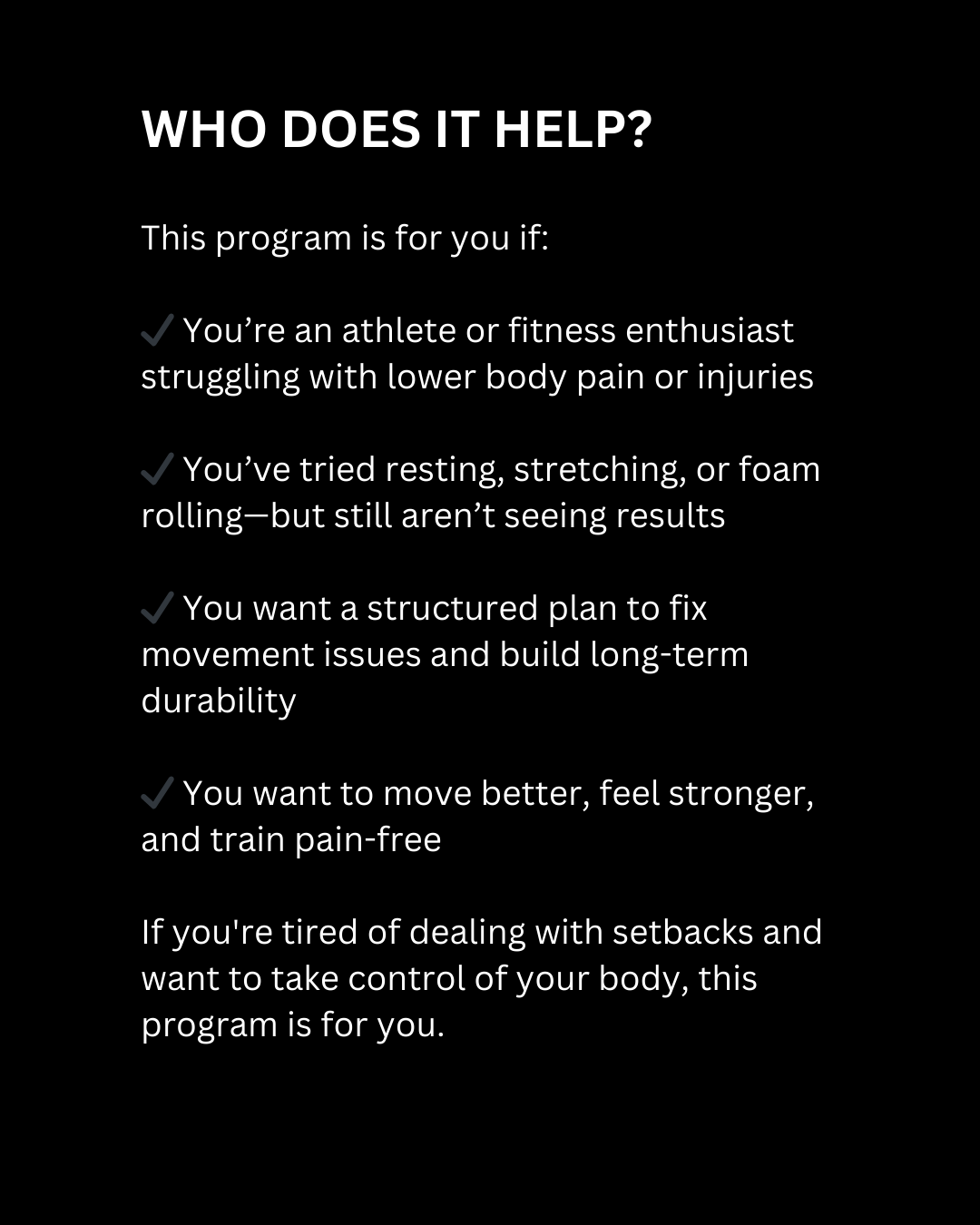 Lower Body Program